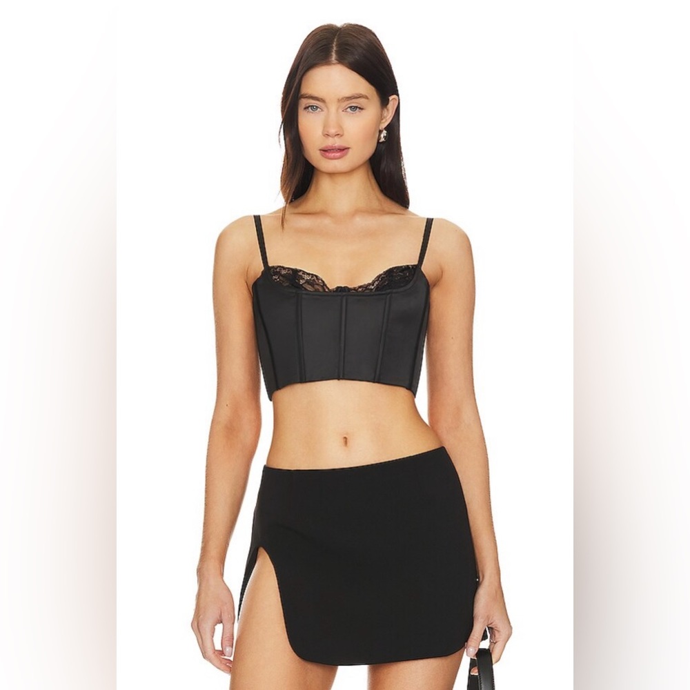 BY.DYLN April Bustier Corset Top Black Size S NWT